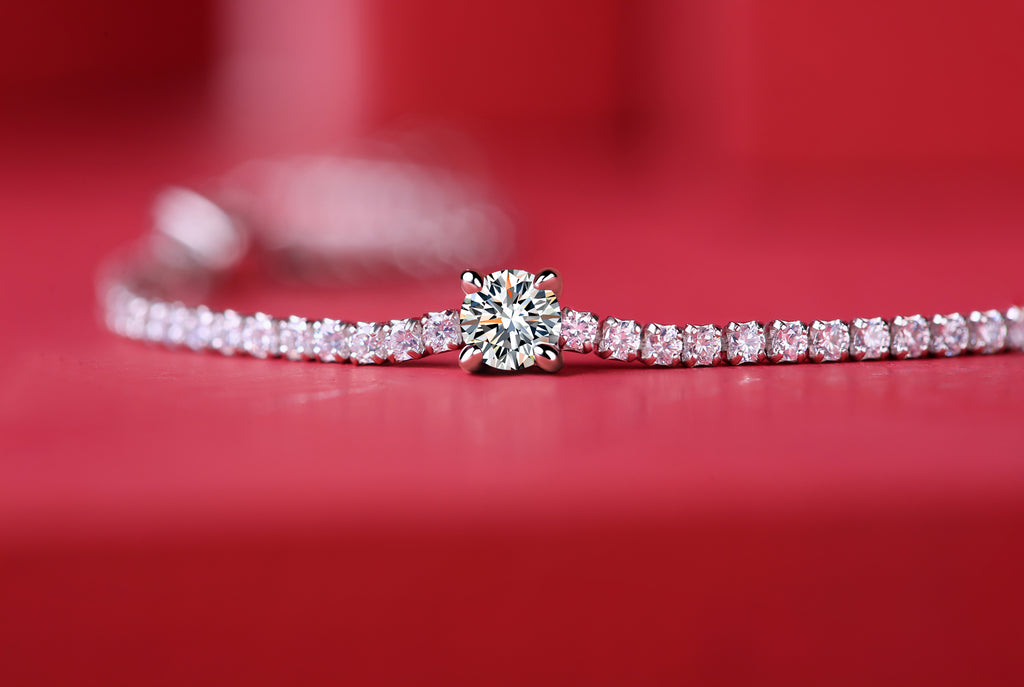 Top-quality Moissanite Fashionable Light Luxury Jewelry Silver Bracelet S925 Silver