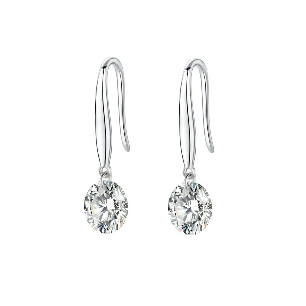 Top-quality Moissanite Luxury And Fashionable Light Luxury Jewelry Silver Stud Earrings S925 Silver Plated Platinum