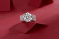 Eternal Vow - A Wedding Ring Set With 5-carat Top-quality Moissanite S925 Silver And Platinum-plated Diamond 💎