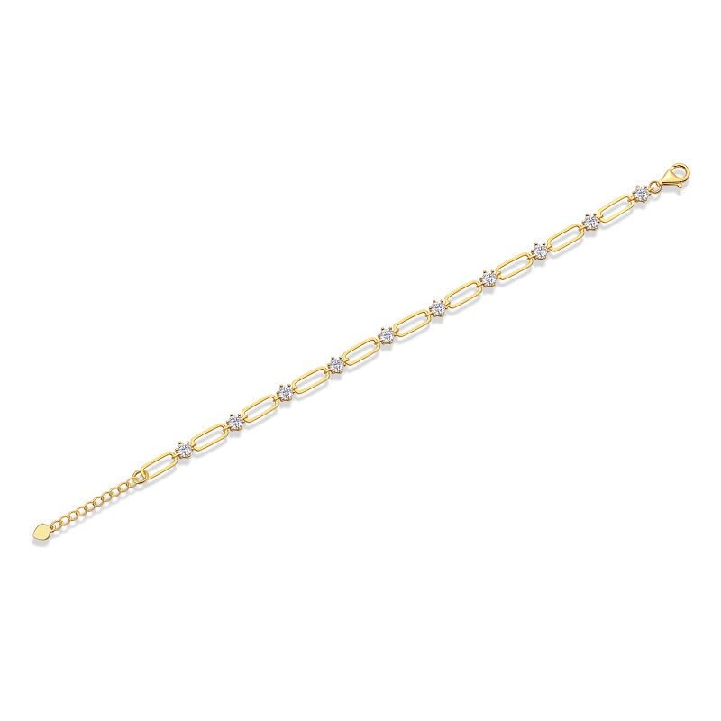 Luxurious Fashion Moissanite Light Luxury Bracelet | Gold Plated S925 Silver 💎