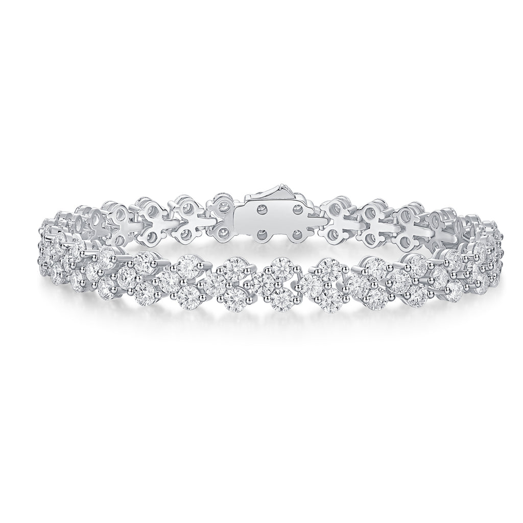 Fashionable Light Luxury Moissanite Bracelet | Platinum Plated S925 Silver
💎