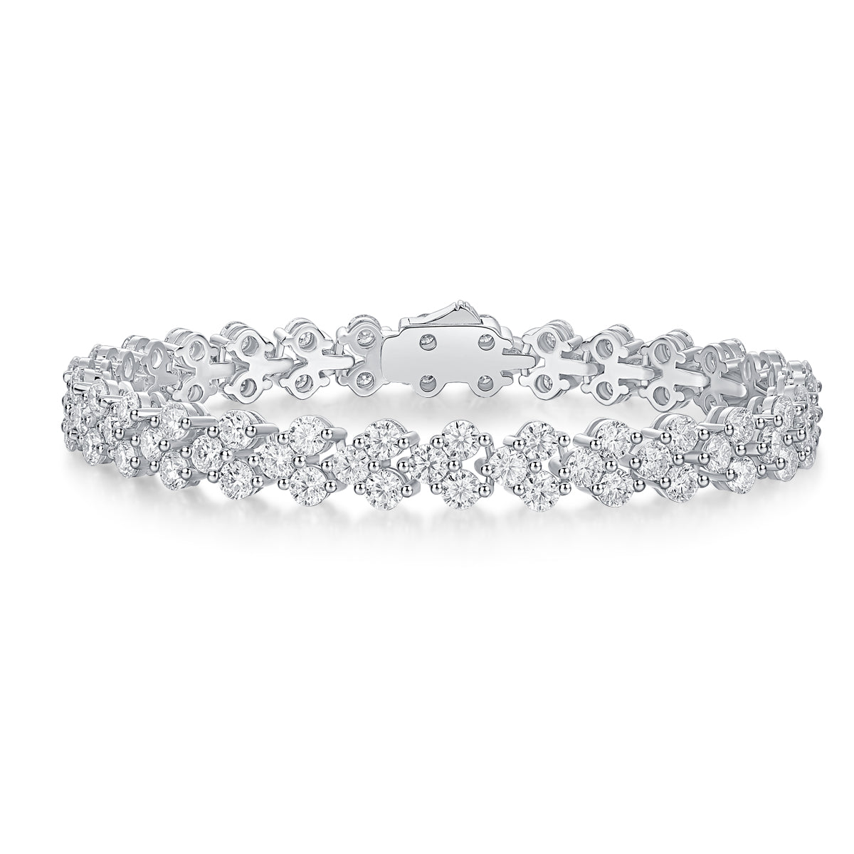 Fashionable Light Luxury Moissanite Bracelet | Platinum Plated S925 Silver
💎