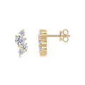Four-diamond Light Shadow - Luxurious And Fashionable Light Luxury Jewelry Stud Earrings Set With Top-quality Moissanite, S925 Silver Electroplated Gold