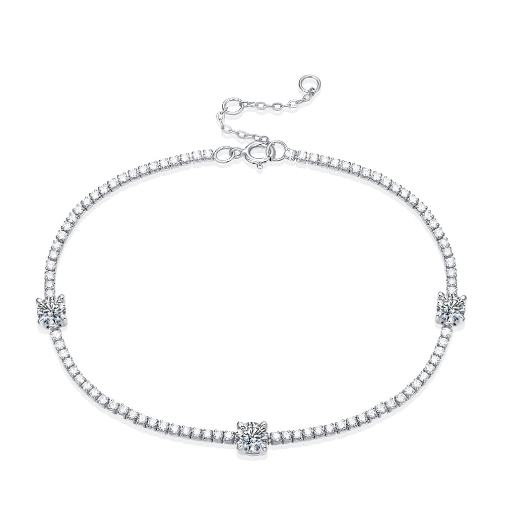 Top-quality Moissanite Fashionable Light Luxury Jewelry Silver Bracelet S925 Silver