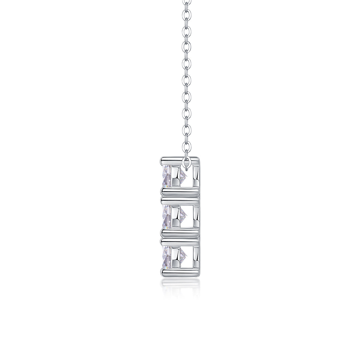 Fashionable Light Luxury Necklace Set with 0.05ct Premium Moissanite, Platinum-Plated S925 Silver