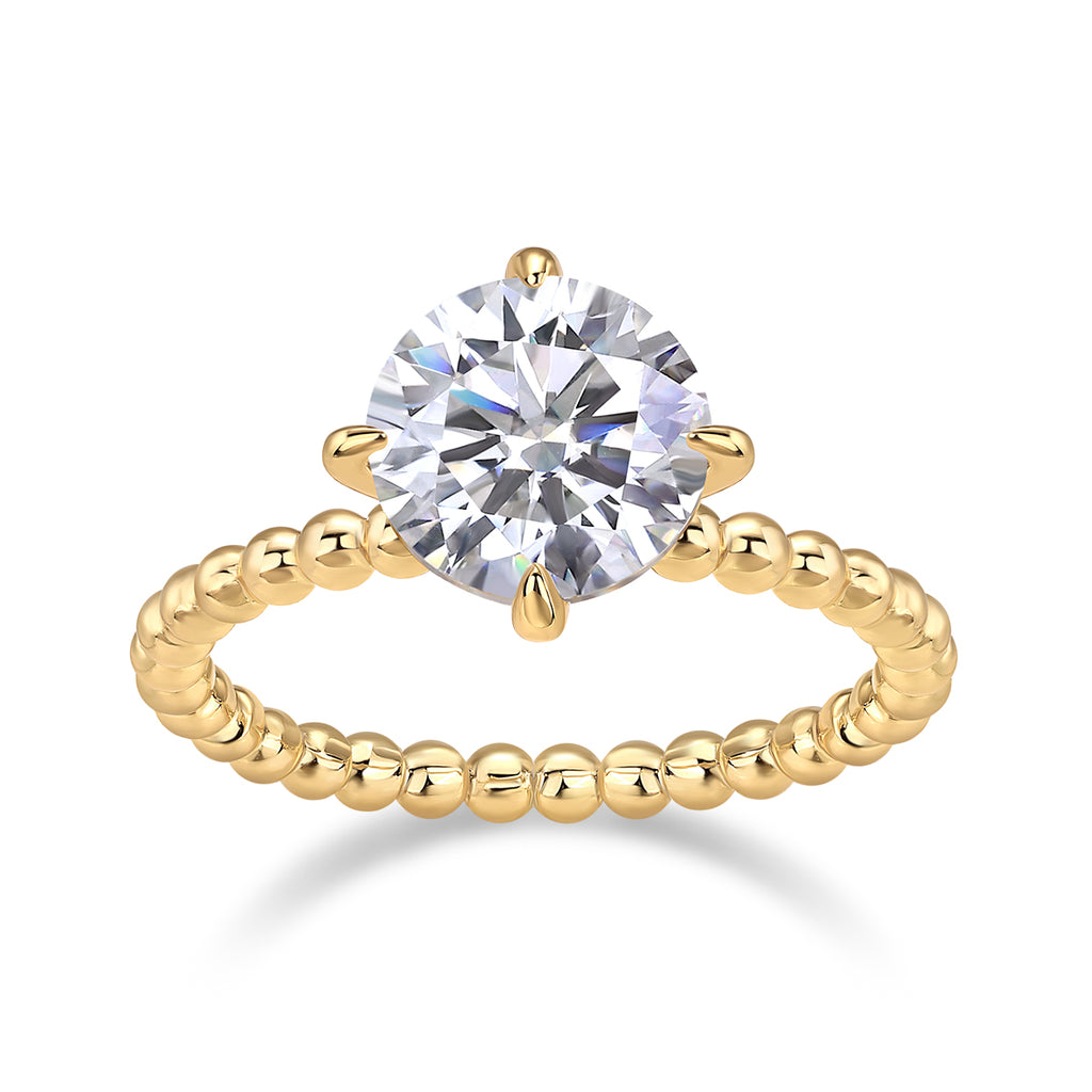 Forget-Me-Not" Luxury 3-Carat Moissanite Wedding Ring | Gold Plated S925 Silver