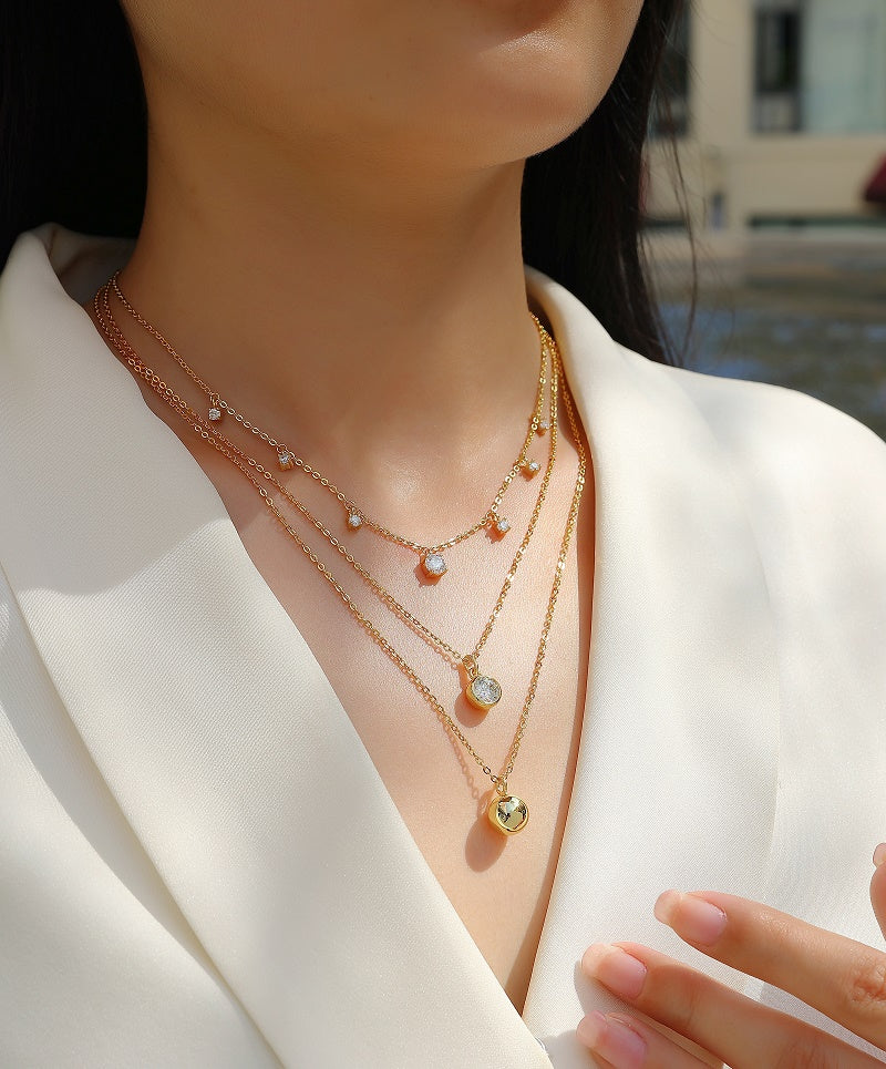 1ct Moissanite Gold Necklace
