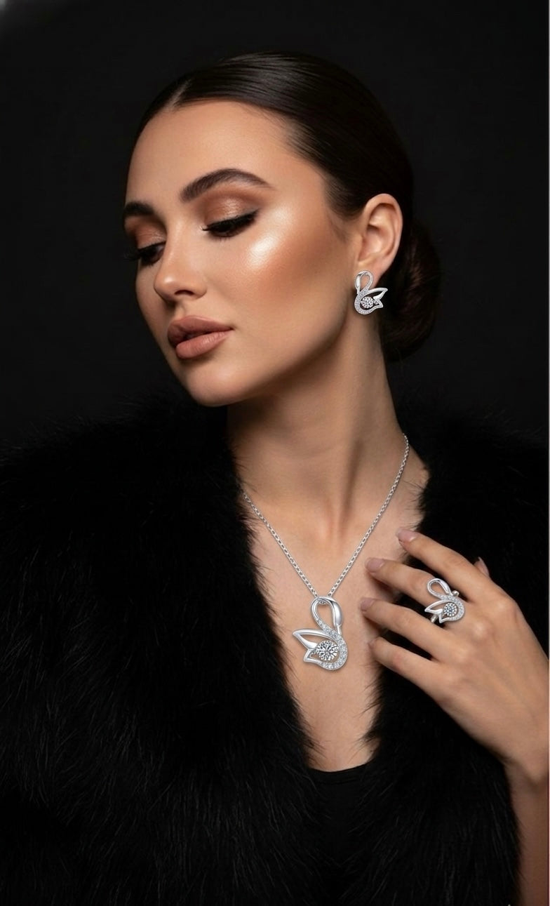 Luxury Moissanite & Platinum Plated S925 Pendant 🦢💎