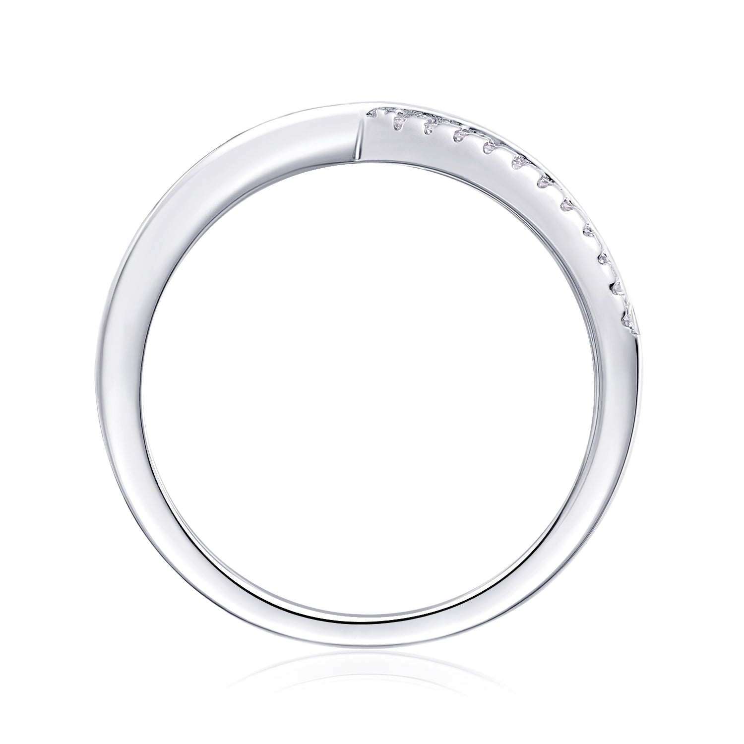 "Intersection" Moissanite Wedding Ring | Platinum Plated S925 💍💎