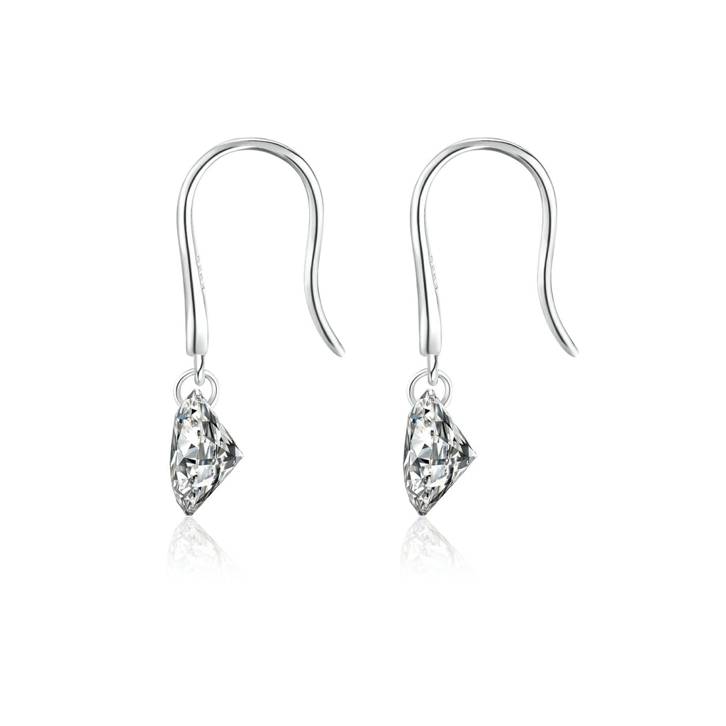 Top-quality Moissanite Luxury And Fashionable Light Luxury Jewelry Silver Stud Earrings S925 Silver Plated Platinum