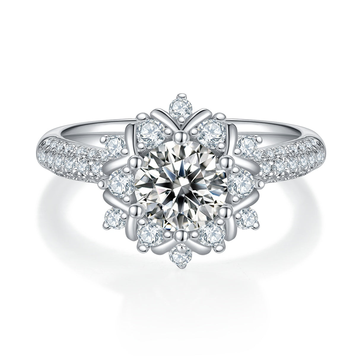 1-Carat Moissanite Luxury Ring | Platinum Plated S925 Silver 💍