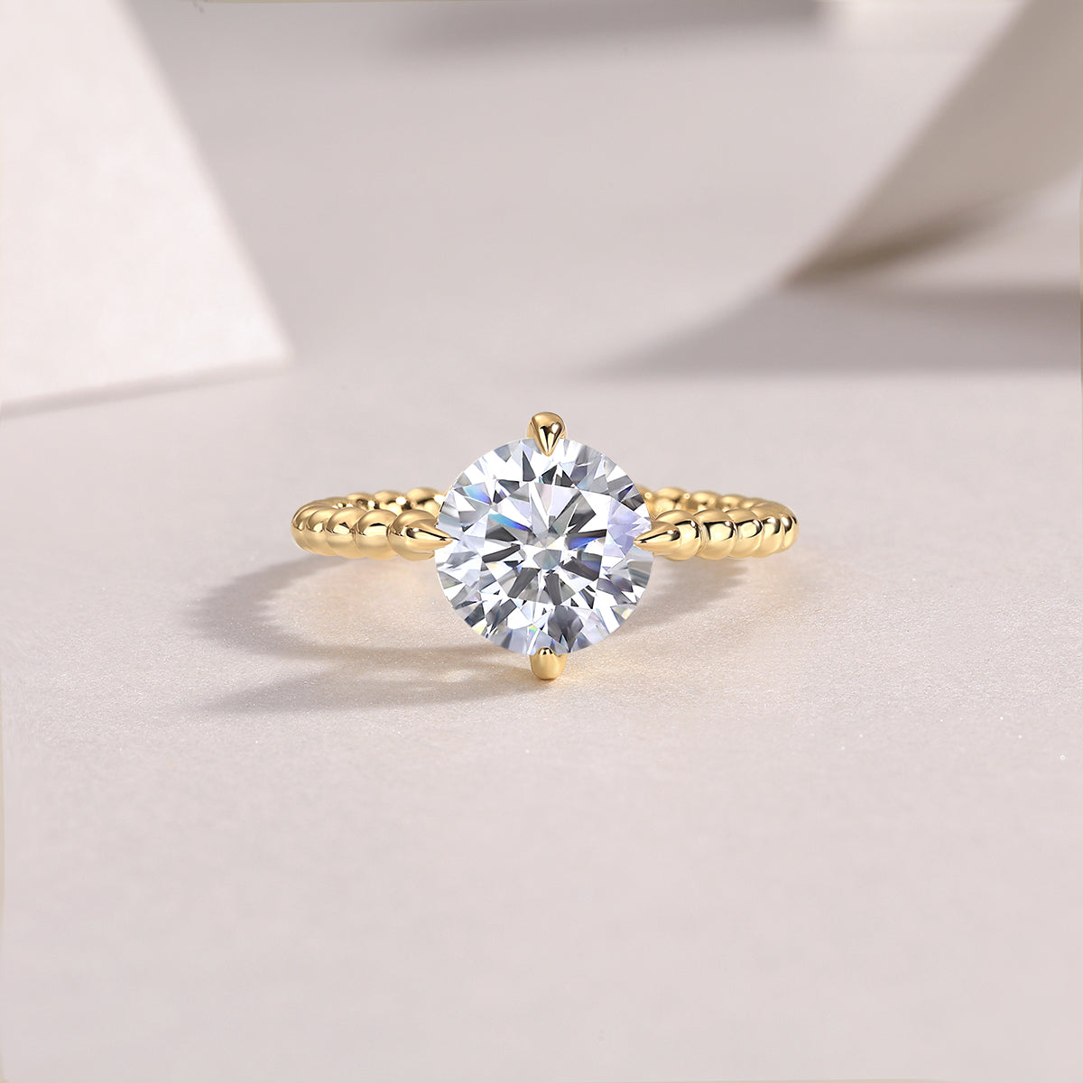 Forget-Me-Not" Luxury 3-Carat Moissanite Wedding Ring | Gold Plated S925 Silver