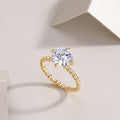 Forget-Me-Not" Luxury 3-Carat Moissanite Wedding Ring | Gold Plated S925 Silver