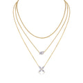 Pear-Cut Moissanite Gold Necklace | S925 Silver